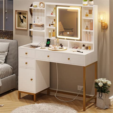 vanity desk with mirror|vanity desk with hidden mirror.